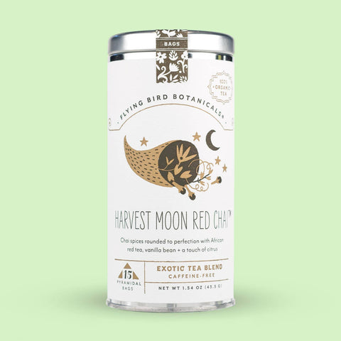 Flying Bird Botanicals Harvest Moon Red Chai | 15 Tea Bag Tin