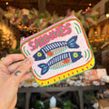 Frem Beaded Sardine Tin Zipper Pouch