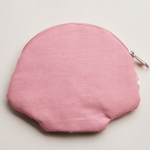 Frem Seashell Beaded Zipper Pouch | Pink