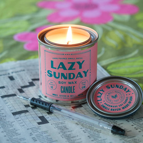 Good & Well Supply Co Lazy Sunday Soy Candle: Black Tea, Citrus, Peach & Amber