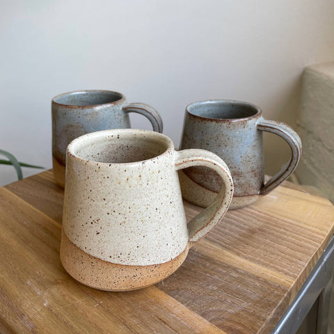 J.G. Clay Beige Geo Mug | Locally Made