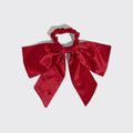 Kitsch Holiday Satin & Rhinestone Bow Scrunchie