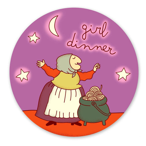 Krystan Saint Cat Girl Dinner Sticker