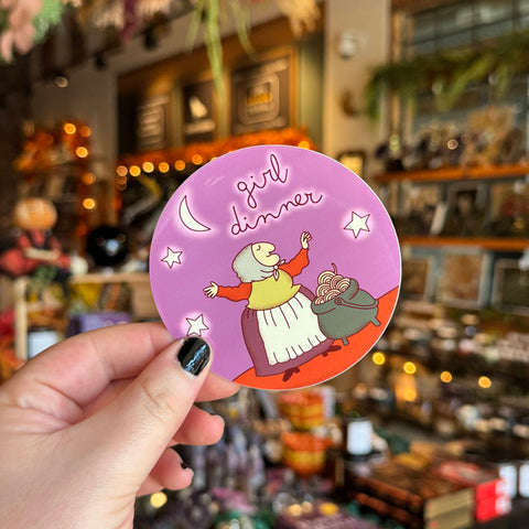 Krystan Saint Cat Girl Dinner Sticker