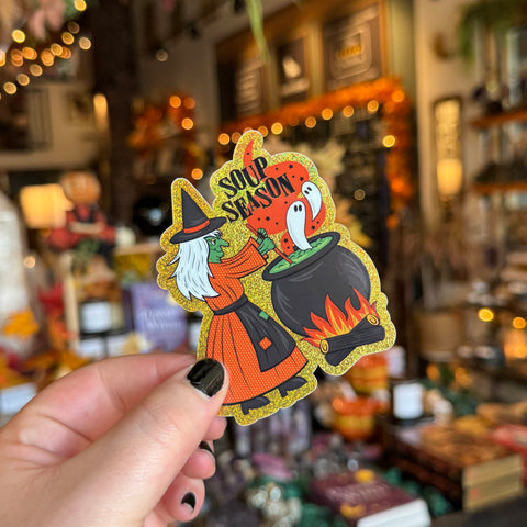 Krystan Saint Cat Soup Season Glitter Sticker