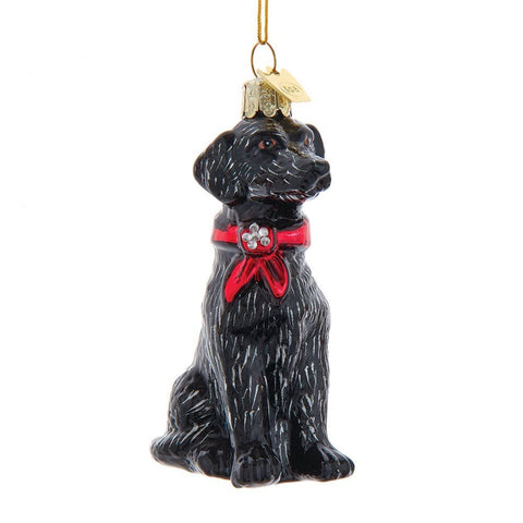 Kurt S. Adler, Inc. Glass Black Lab Ornament