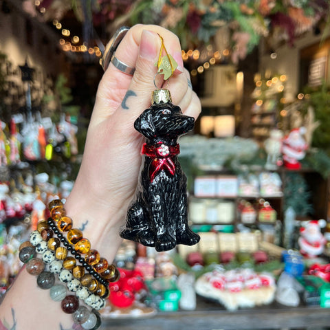 Kurt S. Adler, Inc. Glass Black Lab Ornament