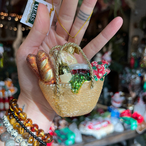 Kurt S. Adler, Inc. Glass Bread Basket Ornament