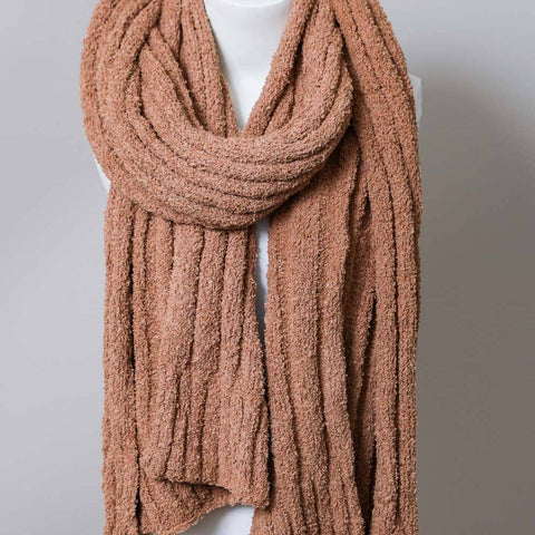 Leto Accessories Comfy Boucle Scarf | Clay