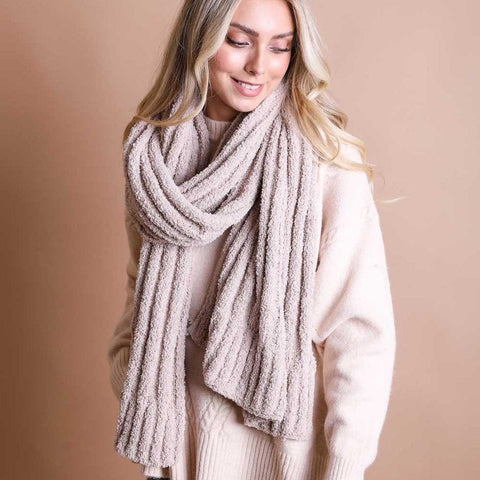 Leto Accessories Comfy Boucle Scarf | Latte
