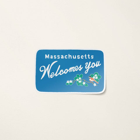 Little Something Co. Massachusetts Sign Sticker