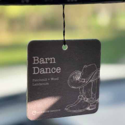 Milkhouse Candle Company Barn Dance Car Freshener | Bergamot • Patchouli Leaves • Sandalwood