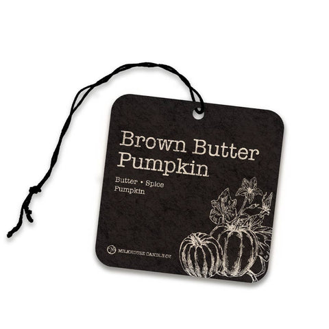 Milkhouse Candle Company Brown Butter Pumpkin Car Freshener | Pumpkin Purée & Toasted Spices & Vanilla Cream
