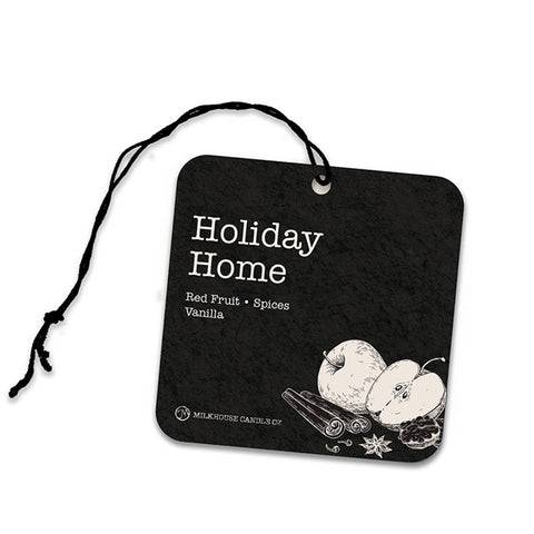 Milkhouse Candle Company Holiday Home Car Freshener | Red Apple & Cinnamon & Clove & Vanilla & Pine