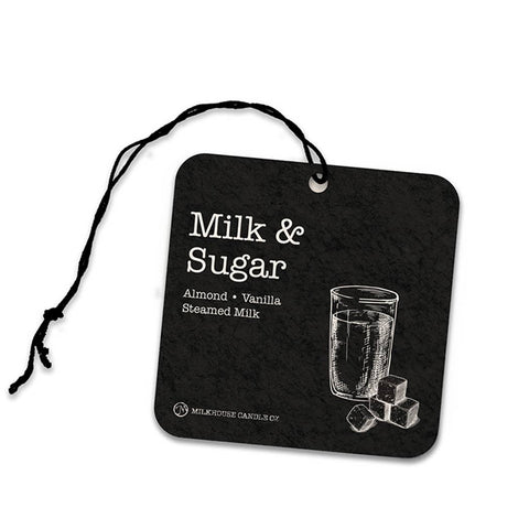 Milkhouse Candle Company Milk & Sugar Car Freshener | Almond & Vanilla & Steamed Milk
