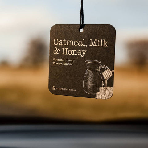 Milkhouse Candle Company Oatmeal, Milk & Honey Car Freshener |Oatmeal Cookie & Milk & Honey & Cherry