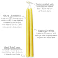 Mole Hollow Candles Pure Beeswax Taper Candles | 10"