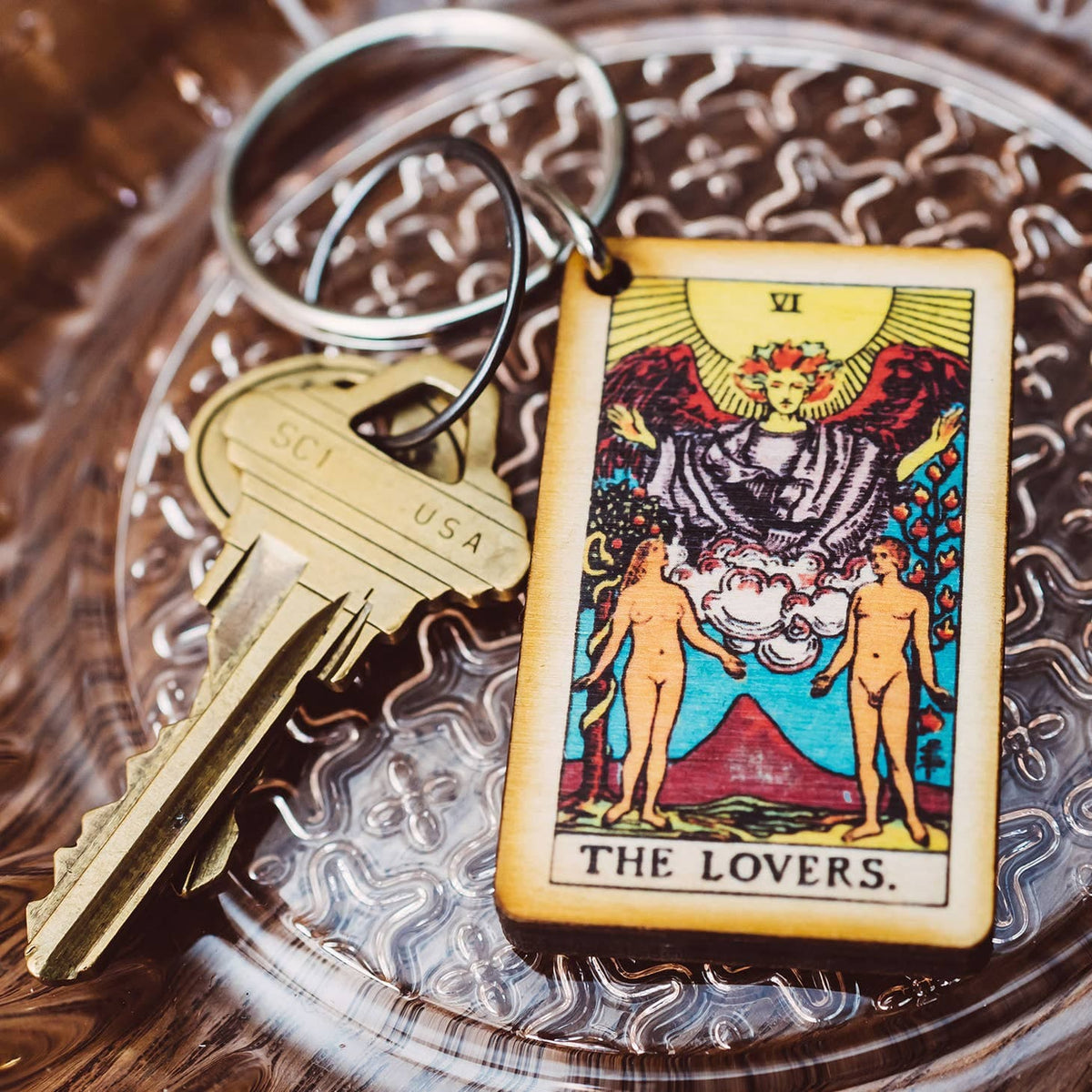 Most Amazing The Lovers Tarot Keychain
