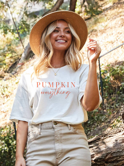 Oat Collective Pumpkin Everything Mineral Washed Graphic Top