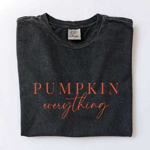 Oat Collective S Pumpkin Everything Mineral Washed Graphic Top