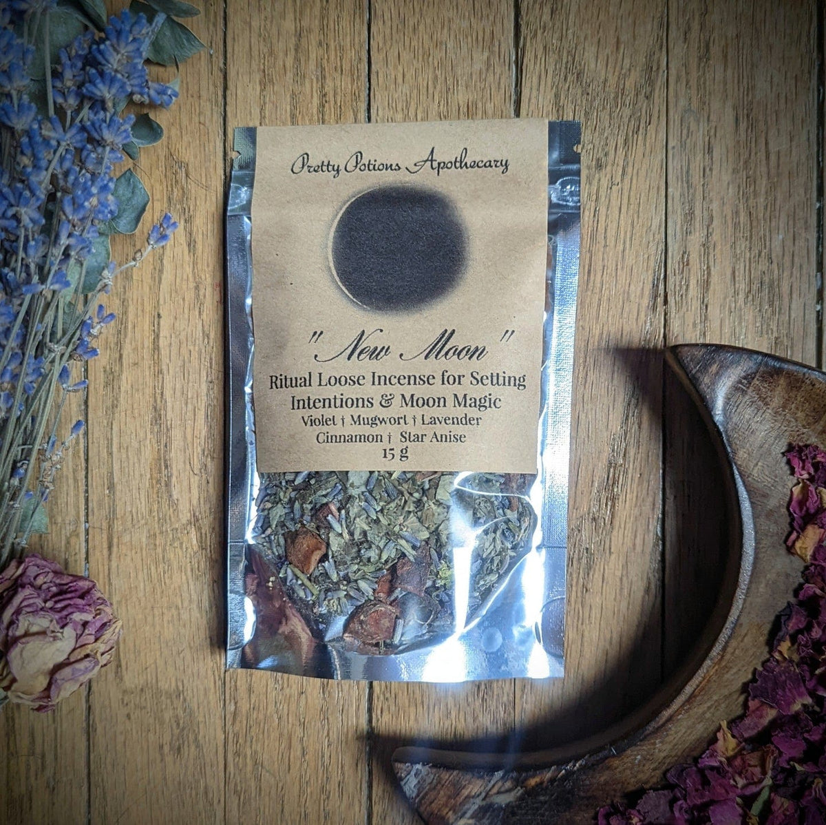 Pretty Potions Apothecary New Moon Loose Incense