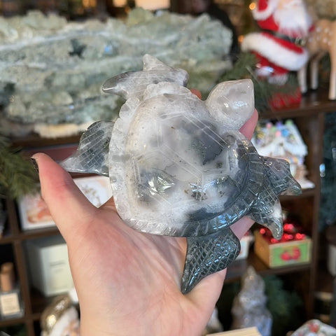 Moss Agate Sea Turtle "Shelly"
