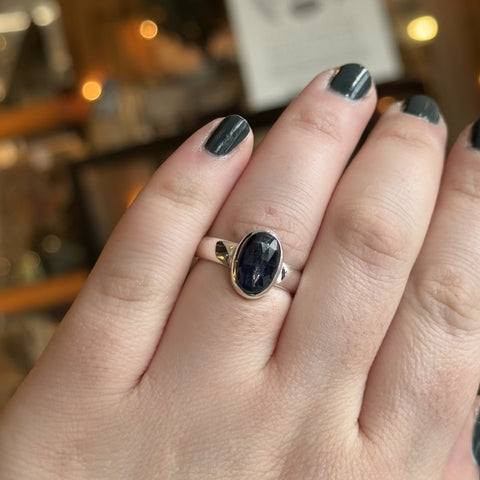 Blue Kyanite Ring "Kris" - Size 9