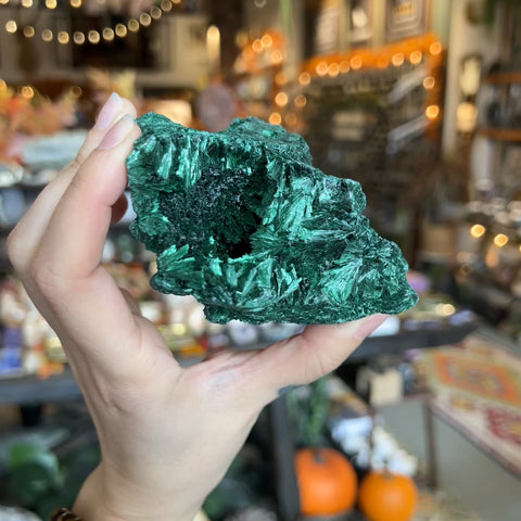 Fibrous Malachite "Sandy"