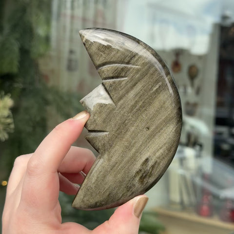 Obsidian Moon Face "Mahina"
