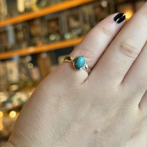 Turquoise Ring "Carlina" - Size 7