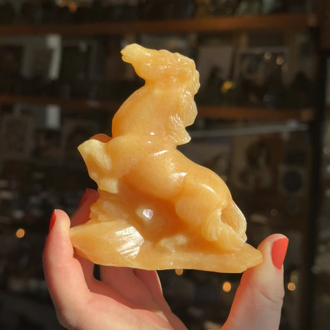 Orange Calcite Horse