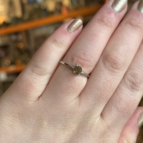 Moldavite Ring "Pritha" - Size 9