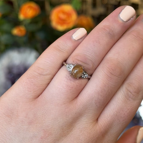 Rutilated Quartz Ring "Helene" - Size 8