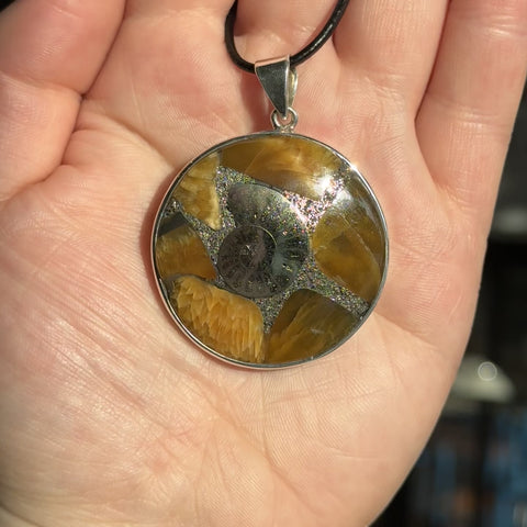 Pyritized Ammonite | Septarian Necklace "Carissa"