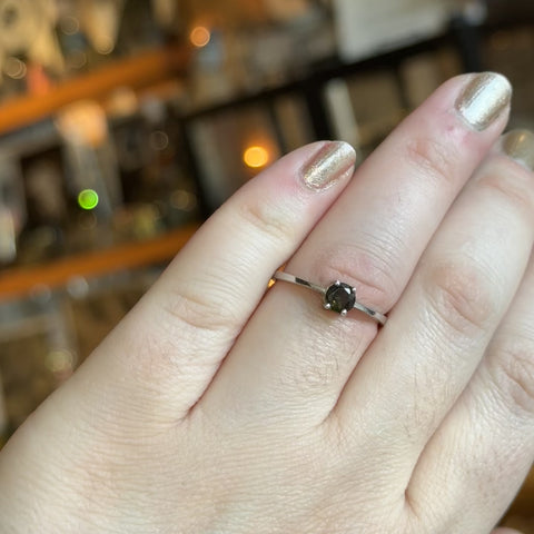 Moldavite Ring "Ramona" - Size 9