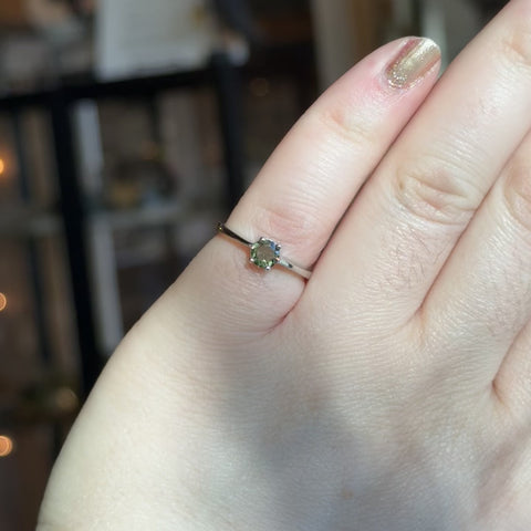 Moldavite Ring "Emily" - Size 6