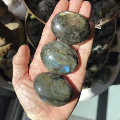 Large Labradorite Palm Stone