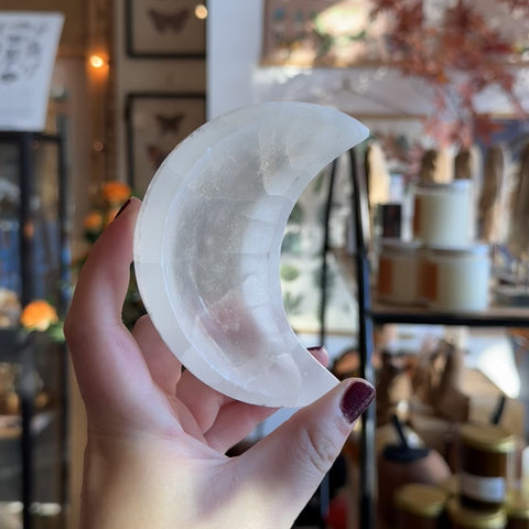 Little Selenite Moon Bowl