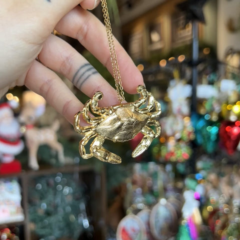 The Golden Crab Necklace