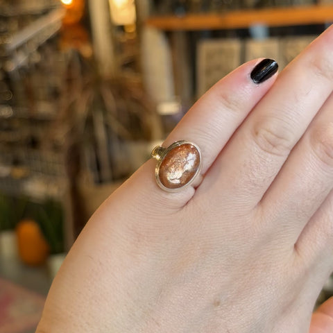 Sunstone Ring "Lia" - Size 6