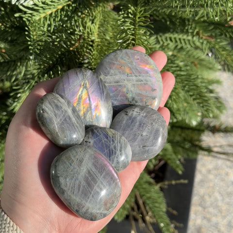 Sunset Labradorite Palm Stone