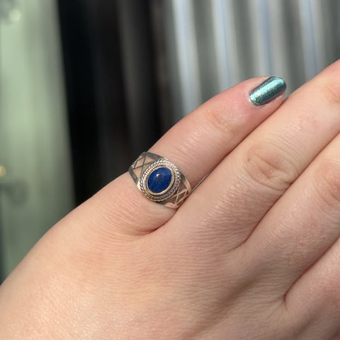 Vintage Lapis Lazuli Ring "Henry" - Size 5.5