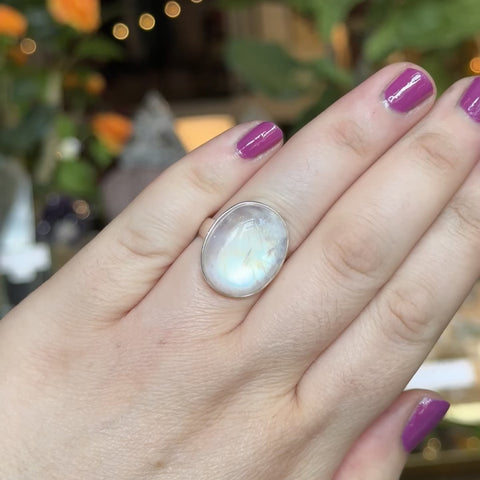 Moonstone Ring "Jordyn" - Size 9.5