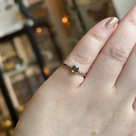 Moldavite Ring "Joy" - Size 6