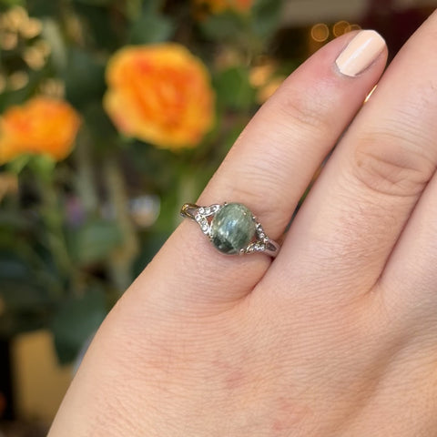 Seraphinite Ring "Cleo" - Size 7