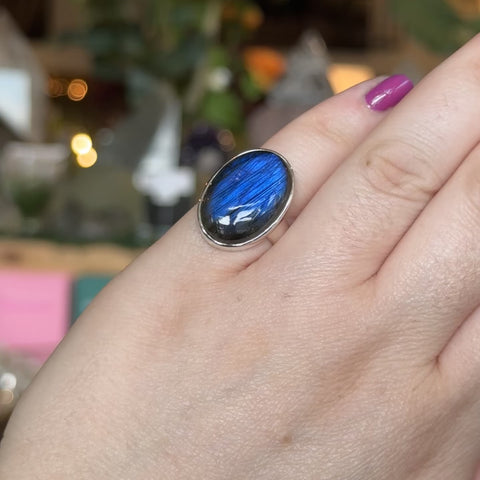 Labradorite Ring "Peyton" - Size 7.5