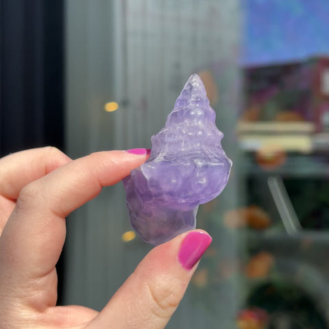 Purple Fluorite Seashell