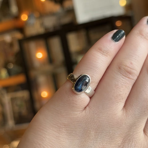 Blue Kyanite Ring "Sue" - Size 5.5