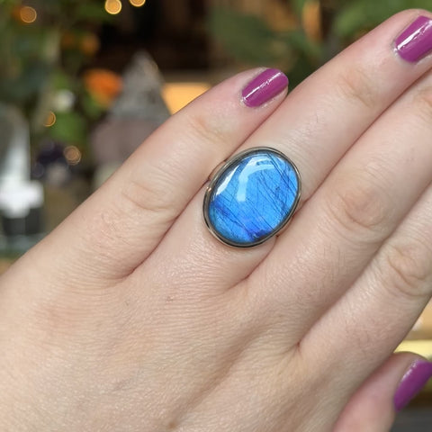Labradorite Ring "Sophia" - Size 8