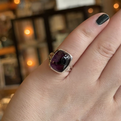 Atomic Amethyst Ring "Nigel" - Size 7